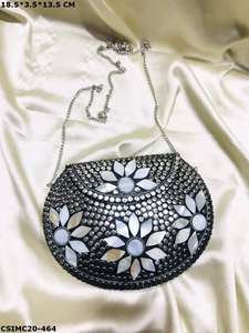Handmade Designer Metal Mosaic Evening <b>Clutch</b> <b>Bag</b> <b>for</b> Ladies Handcrafted Bridal Mosaic <b>Clutches</b> - Product Image 6