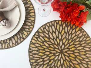 Mantel individual hecho a mano con cuentas, manteles, manteles individuales con cargador - Product Image 4