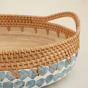 ชามขนมทำจากไม้ไผ่แบบหมุนพร้อมที่จับหวายเครื่องครัวเป็นมิตรกับสิ่งแวดล้อมจากเวียดนามดีไซน์ใหม่ - Product Image 3