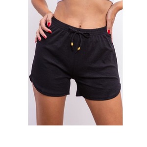 Pantalones cortos de nueva llegada verano 2024 nuevos pantalones cortos suaves con cordón elástico para mujer para niñas pantalones cortos casuales ajustados para mujer - Product Image 1