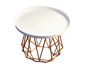 Soporte de pastel de Metal de latón AK, parte superior redonda de mármol y Pilar de Base de Metal con acabado dorado, soporte de pastel atractivo para restaurante/Hotel - Product Image 4