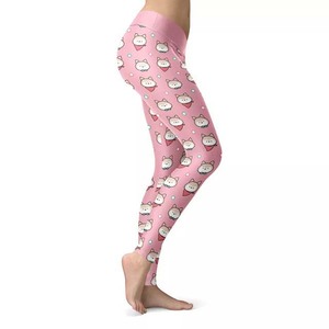Leggings de yoga taille haute mi-mollet avec imprimé palmiers, en spandex et nylon sans couture pour femmes - Product Image 6