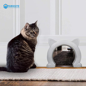 Porte pour animaux <span class=keywords><strong>de</strong></span> compagnie en bois massif américaine pour chats et chiens, permettant une entrée et une sortie libres, porte à clapet pour chat - Product Image 2