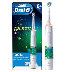 Cepillo de Dientes Eléctrico Oral-B para Adultos con Sensor de Presión, Temporizador, Cerdas de Silicona Suave, para Uso Doméstico y Hotelero, Cabezales de Cepillo Galaxy - Product Image 1