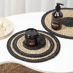 2023 Trending High Quality <b>Woven</b> Seagrass Straw <b>Mat</b> Classic Bamboo <b>Place</b> <b>Mats</b> for Wedding Decor Kitchen Table Light Tablemat - Product Image 2