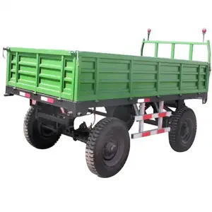 Cheap Price Factory Supply Agricultural Fertilizer Spreader Trailer Tractor Hydraulic Tipping Trailer Farm Trailer Tractor