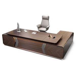 Luxurious Modern Executive Office <b>Desk</b> High-End Wooden Durable MDF Ergonomic Eco-Friendly Water Resistant Assemble - Product Image 2