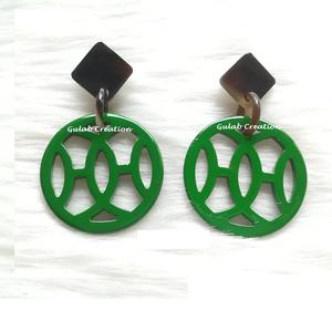 ต่างหูเรซินรูปเขาควายธรรมชาติน้ำหนักเบาเครื่องประดับแฟชั่นทำมือสำหรับผู้หญิงที่มีการออกแบบที่เป็นมิตรกับสิ่งแวดล้อมและทันสมัย - Product Image 6