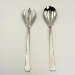 Ensemble de saladiers de luxe en acier inoxydable avec manche en résine, écologique, compatible lave-vaisselle, pour la maison, les restaurants et les mariages - Product Image 6