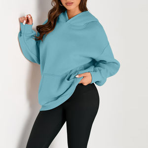 Sudadera con Capucha Transpirable de Diseño Personalizado para Mujer, Sudadera con Capucha Moderna con Logotipo Personalizado en Color Sólido - Product Image 3