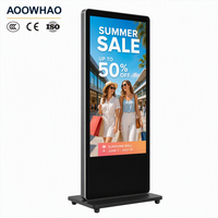 Kiosque publicitaire pour centre commercial, écran tactile de 43, 55, 65 pouces, affichage numérique sur pied avec gestion de contenu à distance