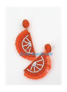 Tonos del atardecer: Colección de pendientes bordados vibrantes Hilos de baile: Pendientes bohemios coloridos Alma gitana: Multicolor hecho a mano - Product Image 4