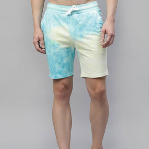 Shorts pour hommes en coton 100% uni, couleur personnalisée, style streetwear, respirant, fermeture à cordon - Product Image 1