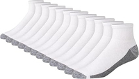 Chaussettes Hanes pour homme, légères, respirantes, à séchage rapide, antibactériennes, invisibles et super invisibles, lot de 6