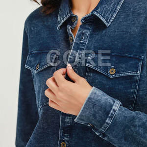 เสื้อยีนส์สำหรับผู้หญิงเสื้อยีนส์ระบายอากาศ - Product Image 6