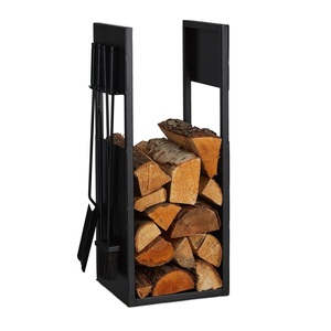 Fresh Trending Metal Heavy Duty <b>Log</b> Holder Best Quality Rack Outdoor Indoor Firewood <b>Storage</b> Stacker Stand - Product Image 3