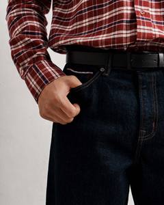 กางเกงยีนส์ทรงตรงขาสั้นเอวกลางสำหรับผู้ชาย สวมใส่สบาย ระบายอากาศดี ลวดลาย 3 มิติ ซักเคมี ลุคสบายๆ สำหรับฤดูใบไม้ร่วง - Product Image 6