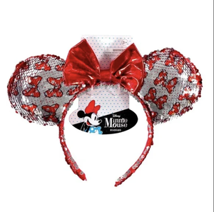 Orejas de Mickey y Minnie Mouse de Disney con diadema y lazo, accesorio para el cabello, licencia oficial H.E.R. Accesorios: Cinta de Lentejuelas - Product Image 2
