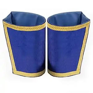Masonic Gauntlets Cuffs Hand Embroidered With <b>Fringe</b> Best Quality Hand Cuff Custom Made Color Customized <b>Top</b> Embroidered Cuffs - Product Image 2