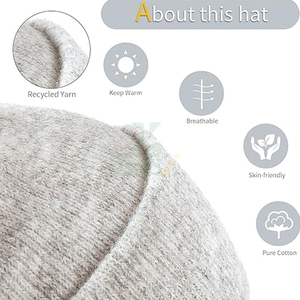 Gorro de invierno de punto personalizado de color sólido con diseño de logotipo bordado en 3D para viajes de otoño y Playa personalizado al aire libre - Product Image 6