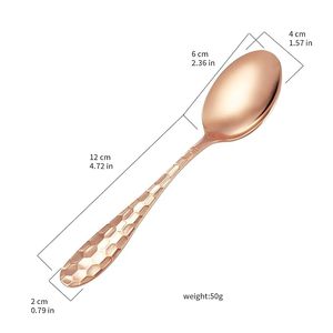 Cuchara de cobre puro, vajilla de cobre para mezclar salsa, servir cuchara de cobre, cuchara de comida occidental al precio más bajo - Product Image 4