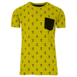 Camiseta de manga corta Unisex de algodón orgánico 100% estampado completo con bolsillo en contraste tamaño europeo multicolor - Product Image 5