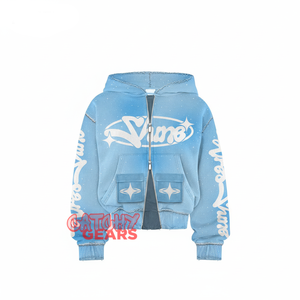 เสื้อฮู้ดผ้าคอตตอนพิมพ์ลายแอซิดวินเทจทรงโอเวอร์ไซส์เสื้อฮู้ดคริสตัลวิบวับเสื้อสวมหัวดีไซน์ยูนิเซ็กส์ - Product Image 3