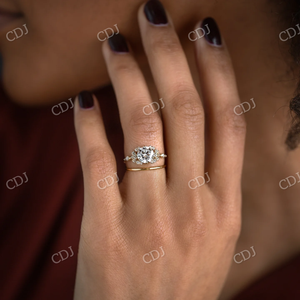 แหวนเพชรโมอิสสีไม่เหมือนใครแฟชั่นใหม่แหวนหมั้นเพชรเม็ดกลมตัดไม่มีสีรับรองคุณภาพสูง - Product Image 6