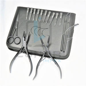 ชุดอุปกรณ์ต่อผมสีด้านสีดำแบบพรีเมียมชุดเคสหนังนิ่มพร้อมฉลากแบรนด์ตามสั่ง - Product Image 3