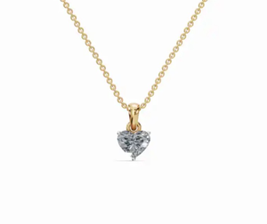 Colgante Solitario de Diamante Cultivado en Laboratorio Corazón de Boudicca de 0.500 Quilates, 1 Pieza, Corte Corazón, Oro Amarillo, Rosa, Blanco de 9K, 14K, 18K, Joyería - Product Image 1