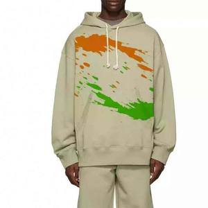 Sudadera con Capucha Extra Grande, Estilo Holgado, Lavado Ácido, Desgastada, con Cierre Regular, Personalizada, de Algodón Grueso, Felpa, Vintage, Bordada, para Invierno - Product Image 6