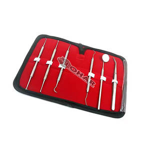 Juego de 6 instrumentos dentales con certificación CE, escalador Dental portátil para uso doméstico, escalador Dental portátil, limpiadores dentales, herramientas de higiene - Product Image 1