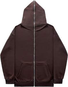 2024 gros fabricant professionnel fabriqué en usine pas cher prix personnalisé pleine fermeture éclair à capuche couleur à capuche pour hommes - Product Image 1