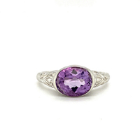 Bague pour homme en améthyste classique antique Fine filigrane 925 argent Designer fiançailles pour cadeau de fête de mariage en pierre de naissance de février