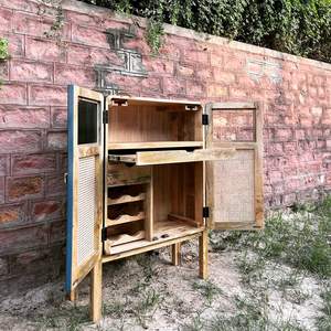 Lujosos gabinetes de exhibición de vino de madera maciza antiguos de lujo modernos muebles de Bar para el hogar hoteles de vidrio recepción estanterías competitivas - Product Image 4