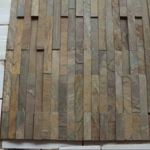 Paneles de libro mayor de piedra dorada de California, chapa apilada natural para paredes interiores y exteriores de Villa, acabado decorativo de superficie dividida - Product Image 1