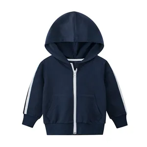 wholesale custom made 2024 OEM new design kids zipper hoodies with top quality cotton fabric material quick dry kids hoodies