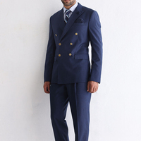 Costume d'affaires léger pour homme, dernière conception, très vendu, pantalon et veste à simple boutonnage, plissé, en laine peignée italienne, personnalisable, marque privée