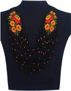 Perles de cristal Boho Design fait à la main tressé perle de rocaille collier ras du cou à la mode indien pour les femmes bijoux Long gland or - Product Image 3
