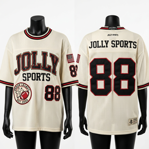 Premium GSM Polyester <b>Mesh</b> Women Football Jersey Beige Navy Orange Panel Design Tackle Twill Custom Logo omen Football Jerset - Product Image 3