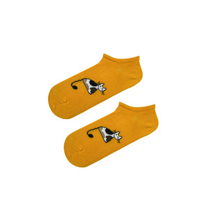 ถุงเท้ากีฬาลายแมวสีส้ม - Product Image 1