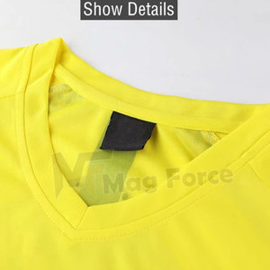 ชุดฟุตบอลสโมสรเปล่าแบบขายส่ง บริการ OEM ออกแบบชุดฟุตบอลตามสั่ง ผลิตจากโพลีเอสเตอร์ 100% ระบายอากาศได้ดี แห้งเร็ว สำหรับผู้ชาย - Product Image 2