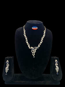 Collier Ethnique serti de Diamant Américain Solide Motif Chaîne à Maillons Ovale en Laiton Bijoux Pierre Naturelle Création pour Mariage - Product Image 4