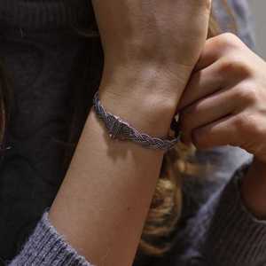Bracelet Telli Orgu à 3 niveaux en argent sterling 925 couleur bordeaux avec Bilezik pour cadeau - Product Image 5