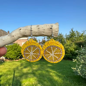 Boucles d'oreilles tissées Halloween mode rétro goutte broderie perles de riz pendentif boucles d'oreilles pour femmes Uionen - Product Image 6