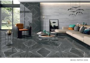 Carreaux de porcelaine haut de gamme effet marbre brillant 600x1200mm, polis et émaillés, pour salon moderne et luxueux - Product Image 2