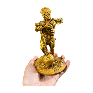 Bahubali Hanuman Resin Statue Traditional Handmade Hand-painted for Home Decoration and Interior Design Price - Product Image 4