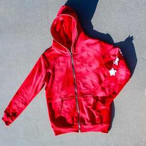 Haute qualité soleil délavé en détresse broderie à capuche et pantalon plat survêtements 100% coton fuit en gros et personnalisé - Product Image 4