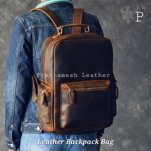 Mochila de cuero artesanal para viajes, bolsa segura, precio al por mayor, negocio clásico hecho a mano, descuento directo de fábrica a granel - Product Image 3