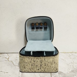 Handmade Hair On Hide 100% Genuine Leather Jewelry <b>Box</b> Best Travel <b>Storage</b> Case For Women's Jewelry Unique Western Stylish Gifts - Product Image 4